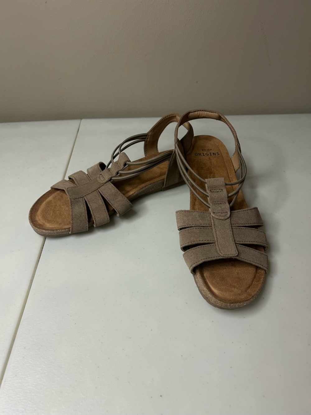 Earth‎ Origins Laney Brown Suede Comfort Sandals Size 9.5